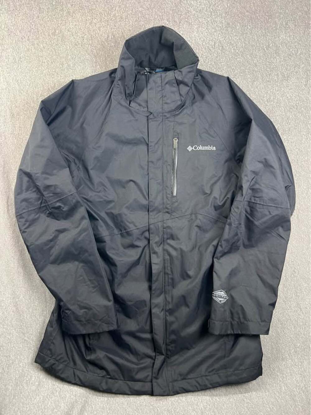Columbia Omni-Tech Interchange Rain Jacket Shell, Women’s Small Black